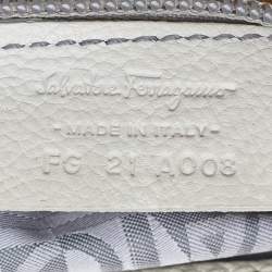 Salvatore Ferragamo White Leather Satchel