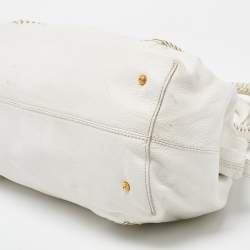 Salvatore Ferragamo White Leather Satchel