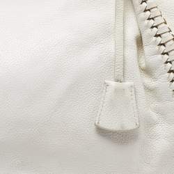 Salvatore Ferragamo White Leather Satchel