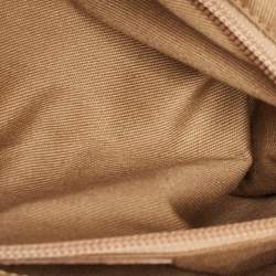Pre Owned Salvatore Ferragamo Tan Leather Gancini Buckle Flap Hobo