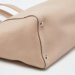 Pre Owned Salvatore Ferragamo Beige Leather Verve Tote