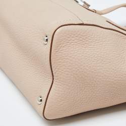 Pre Owned Salvatore Ferragamo Beige Leather Verve Tote