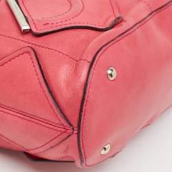 Pre Owned Salvatore Ferragamo Pink Leather Oragami Tote