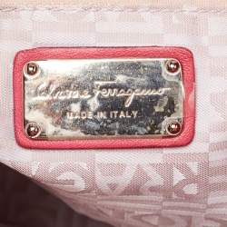 Pre Owned Salvatore Ferragamo Pink Leather Oragami Tote