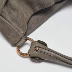 Pre Owned Salvatore Ferragamo Grey Leather Miss Vara Hobo