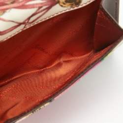 Pre Owned Salvatore Ferragamo Multicolor Fabric and Leather Jungle French Wallet