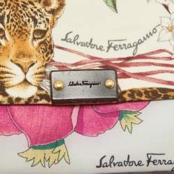 Pre Owned Salvatore Ferragamo Multicolor Fabric and Leather Jungle French Wallet