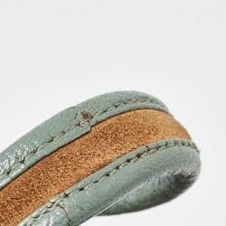 Salvatore Ferragamo Blue/Brown Leather and Suede Hobo