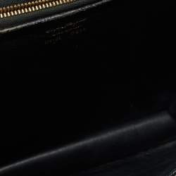 Pre Owned Salvatore Ferragamo Black Leather Gancio Lock Top Handle Bag