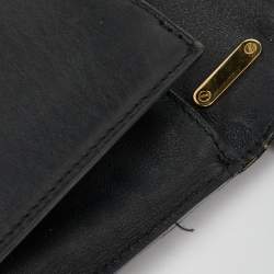 Pre Owned Salvatore Ferragamo Black Leather Gancio Lock Top Handle Bag