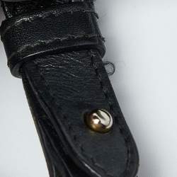 Pre Owned Salvatore Ferragamo Black Leather Gancio Lock Top Handle Bag