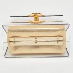 Pre Owned Salvatore Ferragamo Transparent Plexiglas Gancini Top Handle Bag