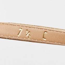 Pre Owned Salvatore Ferragamo Gold Woven Leather Emanuela Pumps Size 38