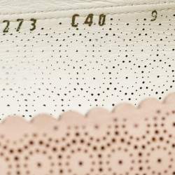 Pre Owned Salvatore Ferragamo Pink Leather Espadrille Pumps Size 39.5