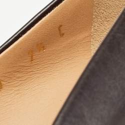 Pre Owned Salvatore Ferragamo Brown Leather Vara Bow Pumps Size 38