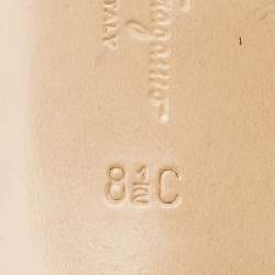 Pre Owned Salvatore Ferragamo Navy Blue Patent Leather Vara Bow Pumps Size 39