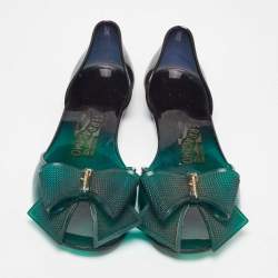 Salvatore Ferragamo Green Jelly Barbados Ballet Flats Size 35.5