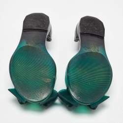 Salvatore Ferragamo Green Jelly Barbados Ballet Flats Size 35.5