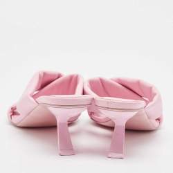 Salvatore Ferragamo Pink Leather Slide Sandals Size 41