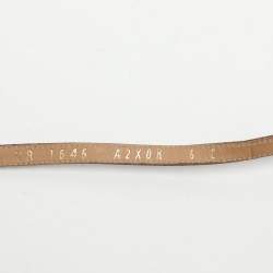 Pre Owned Salvatore Ferragamo Brown Leather Ankle Strap Sandals Size 36.5