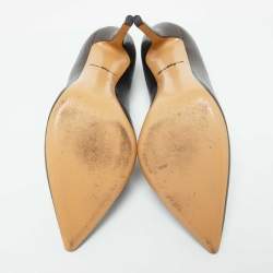 Salvatore Ferragamo Black Leather Pointed Toe Pumps Size 40