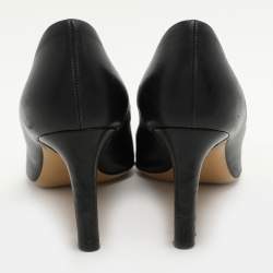 Salvatore Ferragamo Black Leather Bow Pumps Size 40