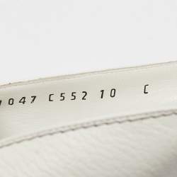 Pre Owned Salvatore Ferragamo White Leather Mules Size 40.5