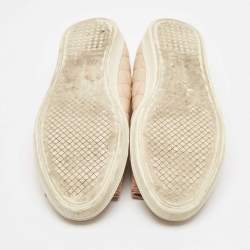 Salvatore Ferragamo Beige Leather and Patent Varina Ballet Flats Size 38.5