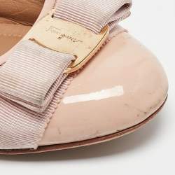 Salvatore Ferragamo Pink Quilted Leather Varina Ballet Flats Size 37