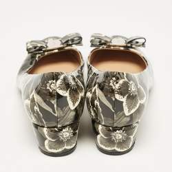 Pre Owned Salvatore Ferragamo Multicolor Patent Leather Vara Bow Block Heel Pumps Size 38