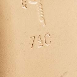 Pre Owned Salvatore Ferragamo Multicolor Patent Leather Vara Bow Block Heel Pumps Size 38