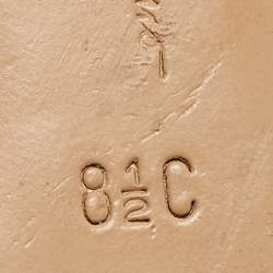 Pre Owned Salvatore Ferragamo Gold Leather Wedge Sandals Size 39