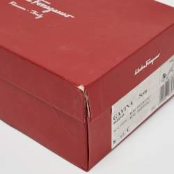 Pre Owned Salvatore Ferragamo Gold Leather Wedge Sandals Size 39