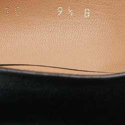 Salvatore Ferragamo Black Leather Nana Wedge Pumps Size 40