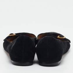 Salvatore Ferragamo Black Suede Ballet Flats Size 37