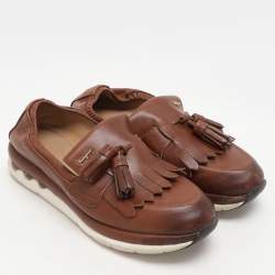 Salvatore Ferragamo Brown Leather Loafers Size 35.5