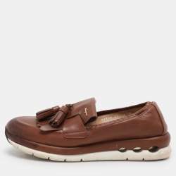 Salvatore Ferragamo Brown Leather Loafers Size 35.5