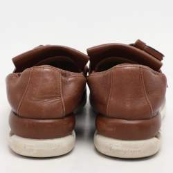 Salvatore Ferragamo Brown Leather Loafers Size 35.5