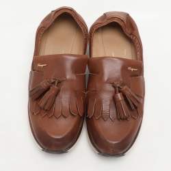 Salvatore Ferragamo Brown Leather Loafers Size 35.5