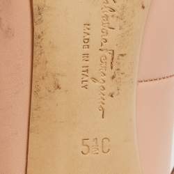 Salvatore Ferragamo Pink Leather Buckle Ankle Strap Pumps Size 36