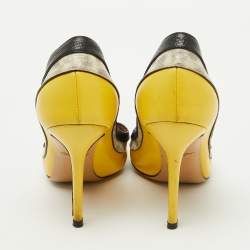 Salvatore Ferragamo Multicolor Leather Pointed Toe Pumps Size 36.5