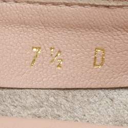 Salvatore Ferragamo Beige Patent Leather Embellished Ballet Flats Size 38