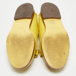 Pre Owned Salvatore Ferragamo Yellow Leather Viva Loafers Size 40