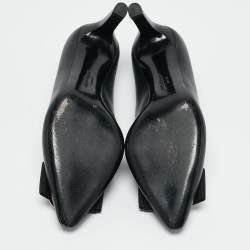 Salvatore Ferragamo Black Leather Ezia Pumps Size 36