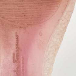 Salvatore Ferragamo Beige Nilly Jelly Bow Ballet Flats Size 36.5