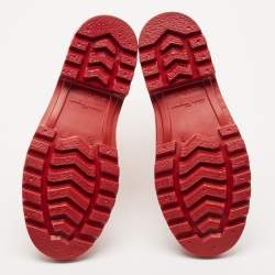 Salvatore Ferragamo Red PVC Rain Boots Size 35.5