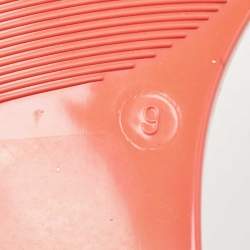 Salvatore Ferragamo Coral Pink Jelly Barbados Bow Ballet Flats Size 39.5