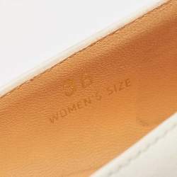 Tod's White Leather Chain Link Pumps Size 36