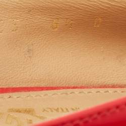 Salvatore Ferragamo Red Patent Leather Zeri Ballet Flats Size 37