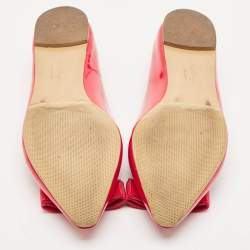 Salvatore Ferragamo Red Patent Leather Zeri Ballet Flats Size 37